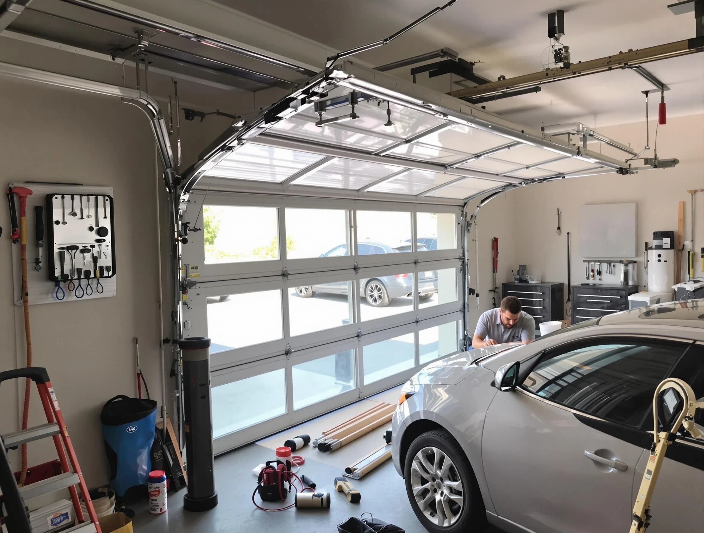Garage door noise reduction service by Montrose Garage Door Repair in Montrose