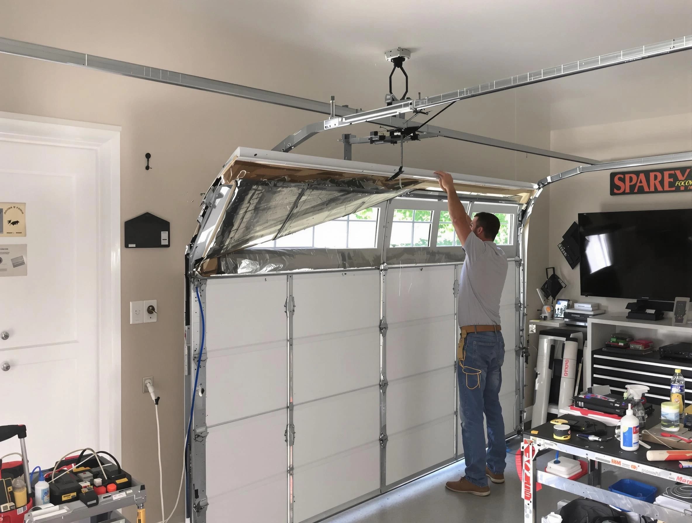 Garage door section replacement by Montrose Garage Door Repair in Montrose