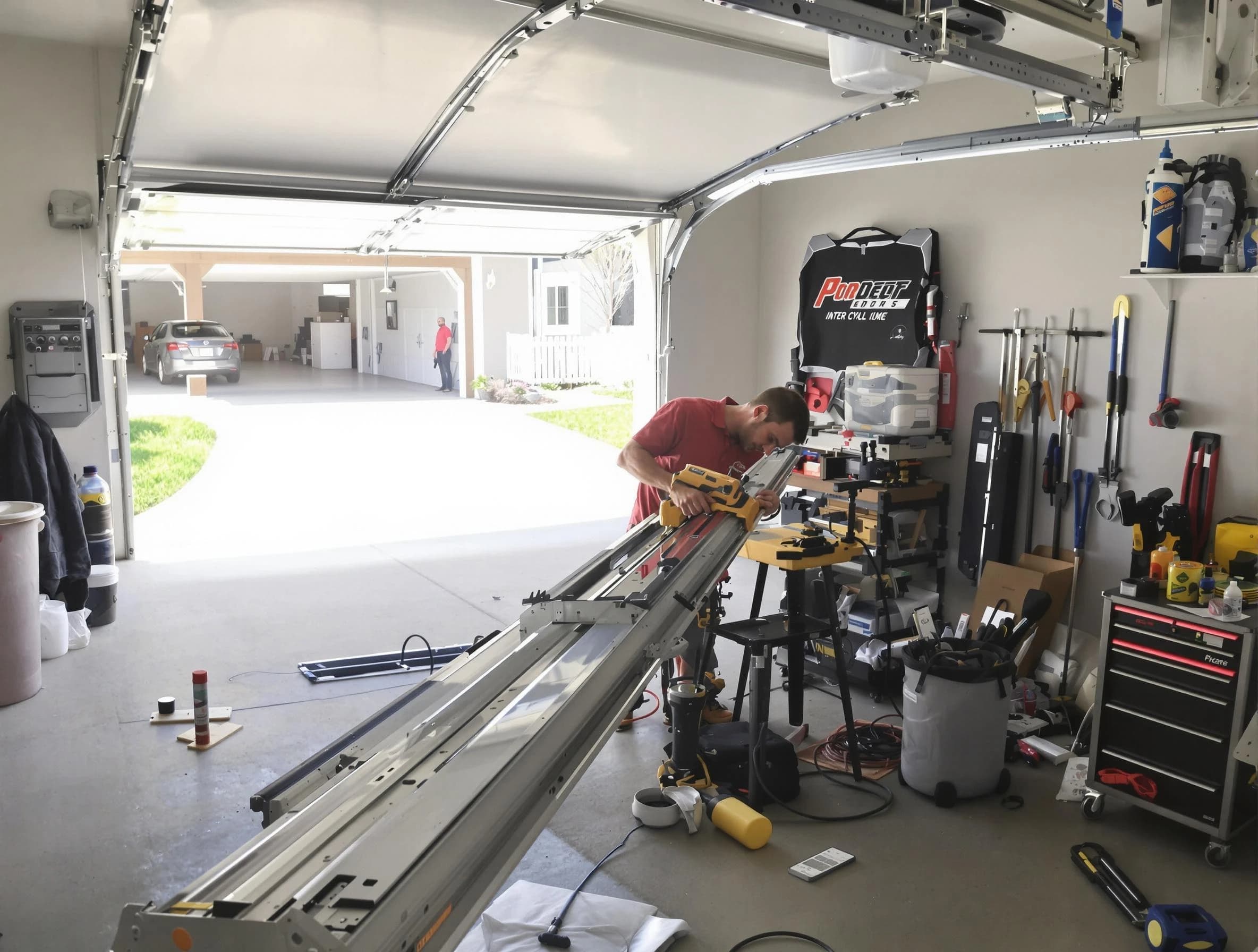 Montrose Garage Door Repair expert performing track repair in Montrose