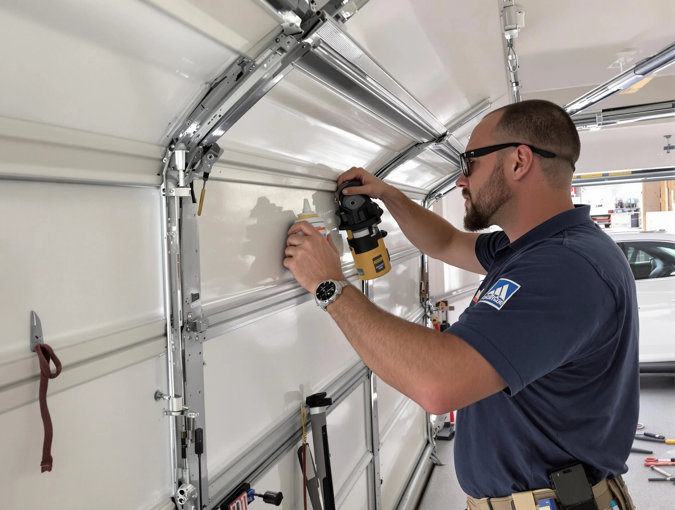 Montrose Garage Door Repair technician quieting a noisy garage door in Montrose