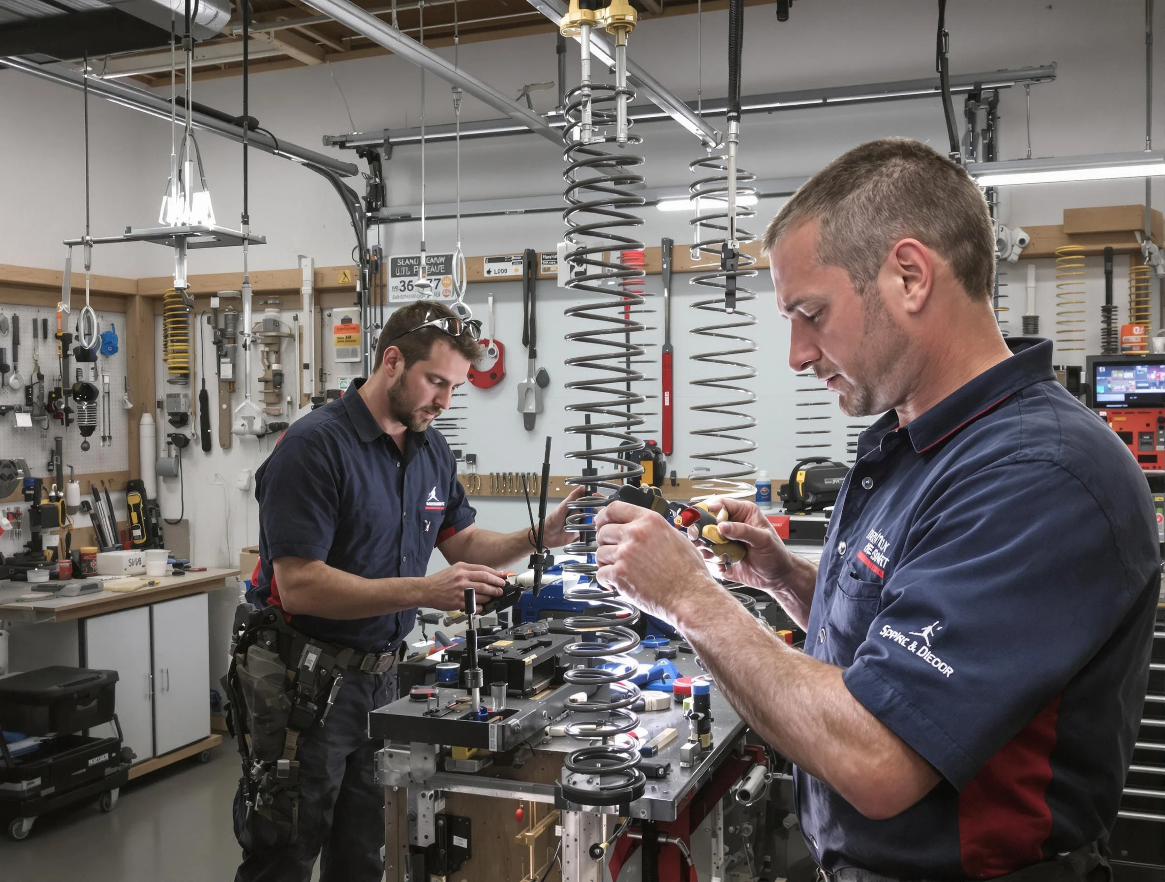 Garage door spring repair service by Montrose Garage Door Repair in Montrose
